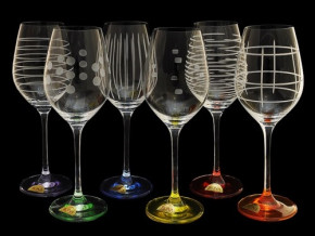 Бокалы для белого вина 360 мл 6 шт  Rona "Celebration /Разноцветные" / 061199