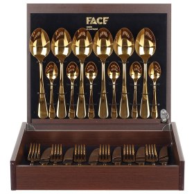 Столовые приборы 24 предмета на 6 персон  Face Group &quot;Invicta&quot; золото / 366028