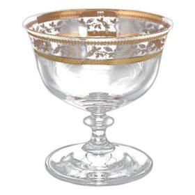 Креманки/мартинки 280 мл 4 шт  Crystalex CZ s.r.o. &quot;Анжела /Золотые листики&quot; / 098441