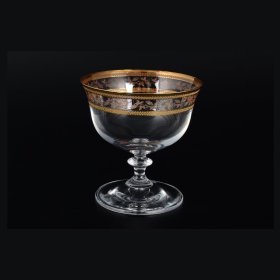 Креманки/мартинки 280 мл 4 шт  Crystalex CZ s.r.o. &quot;Анжела /Золотые листики&quot; / 098441