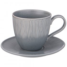 Чайная пара 220 мл серая  Bronco &quot;Traditions&quot; (4шт.) / 336822
