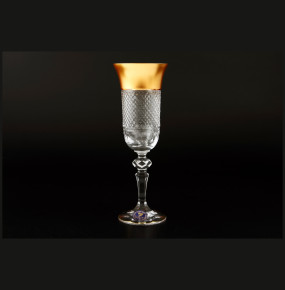 Бокалы для шампанского 150 мл 6 шт  Crystal Heart "CRYSTAL HEART /Матовое золото" / 118376