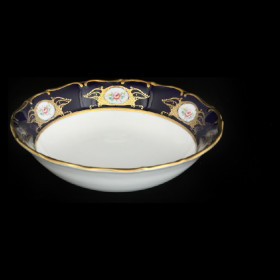 Набор салатников 19 см 6 шт  Bohemia Porcelan Moritz Zdekauer 1810 s.r.o. &quot;Анжелика /Цветы /Кобальт&quot; / 027670