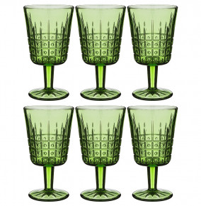 Бокалы для вина 300 мл 6 шт зелёные  LEFARD "Muza Color /Графика" / 192985