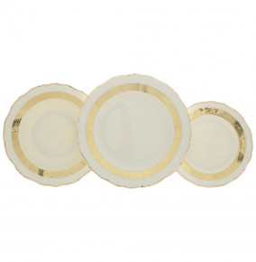 Набор тарелок 18 предметов (19, 23, 25 см)  Thun "Мария-Луиза /Золотая лента /СК" / 097705