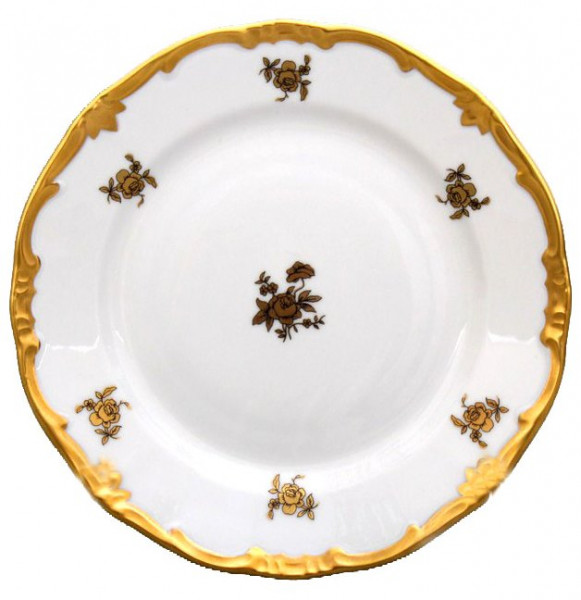 Набор тарелок 17 см 6 шт  Weimar Porzellan &quot;Роза золотая /золото&quot;  / 012300