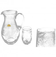 Набор для воды 7 предметов (кувшин 1,9 л + 6 стаканов по 350 мл)  Rona "Европейский декор" / 062087