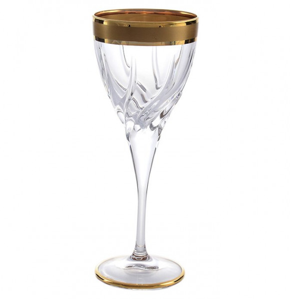 Бокалы для белого вина 180 мл 6 шт  RCR Cristalleria Italiana SpA &quot;Трикс /Матовая полоса/золото&quot; / 146762