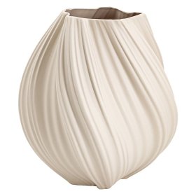 Ваза для цветов 28,5 см серо-бежевая  матовая  Home &amp; Style &quot;Волны /Ariel&quot; / 362293
