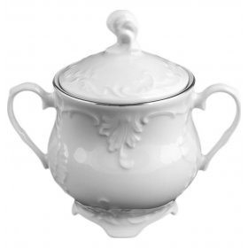 Сахарница 400 мл  Cmielow &quot;Рококо /Отводка платина&quot; / 128881