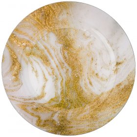 Поднос 33 см круглый  LEFARD &quot;Мрамор /С золотом&quot; / 198329