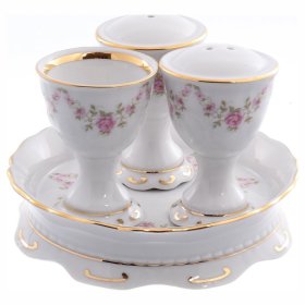 Набор для специй 4 предмета  Leander &quot;Соната /Розовый цветок&quot; / 084180