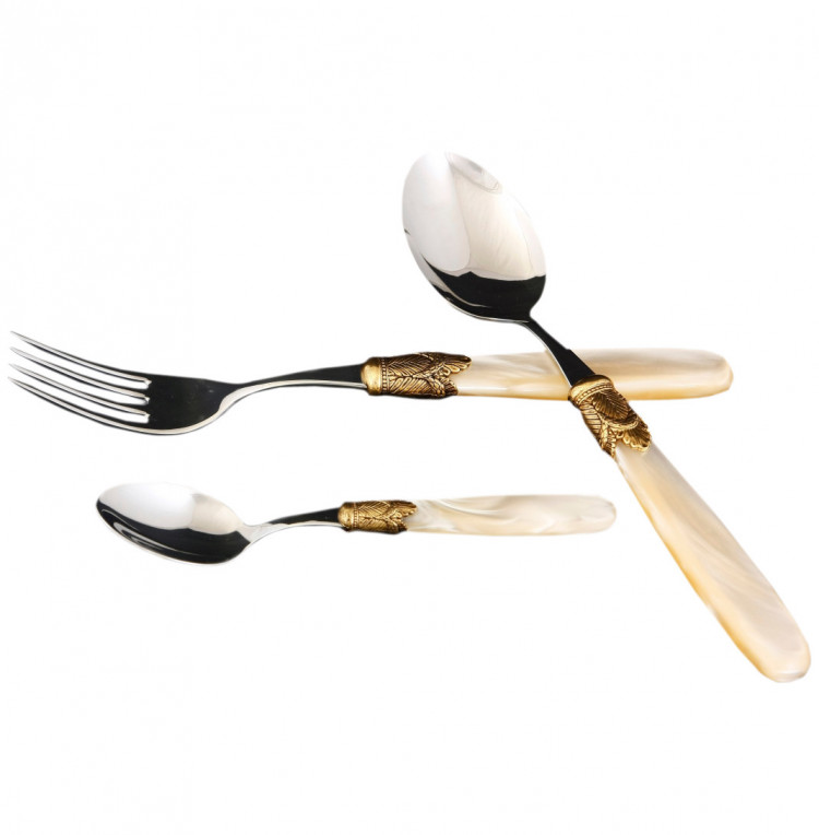 Столовые приборы 18 предметов Gamma Steel SRL "Ischia Antique Gold ...