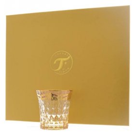 Стаканы для виски 270 мл 6 шт медовые  RCR Cristalleria Italiana SpA &quot;Timon /Lady Diamond /Золото&quot; / 301149