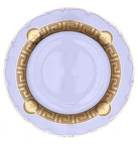 Набор тарелок 23 см 6 шт глубокие  Bohemia Porcelan Moritz Zdekauer 1810 s.r.o. "Магнолия /Версаче МГ /золото" / 035677