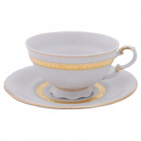 Набор чайных пар 200 мл 6 шт  Leander &quot;Соната /Золотая лента&quot; / 085545