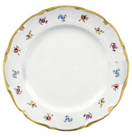Набор тарелок 21 см  6 шт  Chodov &quot;Корона /Мелкие цветы /Матовое золото&quot; / 148365