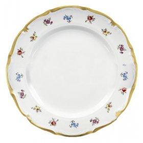 Набор тарелок 21 см  6 шт  Chodov &quot;Корона /Мелкие цветы /Матовое золото&quot; / 148365