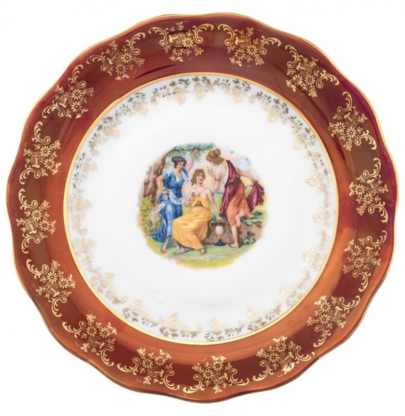 Тарелка 24 см 1 шт  Royal Czech Porcelain &quot;Аляска /Мадонна красная&quot; / 203767