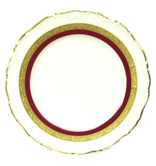 Набор тарелок 25 см 6 шт  Thun &quot;Мария-Луиза /Красная лента с золотом&quot; / 051113