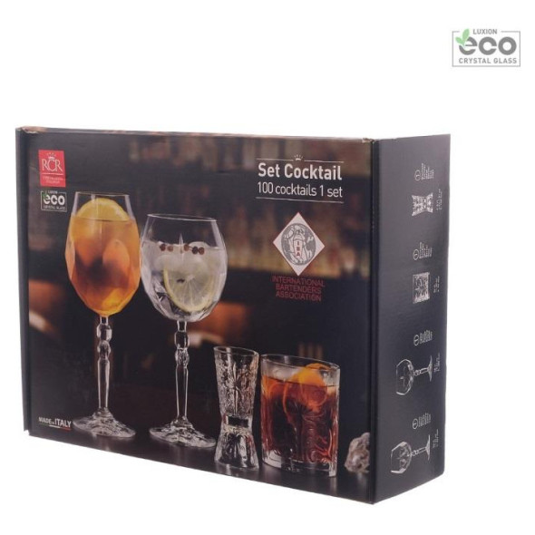 Набор для коктейля 4 предмета  RCR Cristalleria Italiana SpA &quot;Set cocktail&quot; / 328481