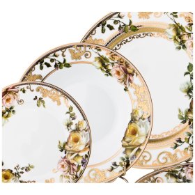 Столовый сервиз на 6 персон 23 предмета (без супника)  LEFARD &quot;Розы /Золотой вензель&quot; / 193970