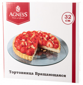 Блюдо 32 х 3 см вращающееся круглое  Agness "Хлеб & Булки" / 224884