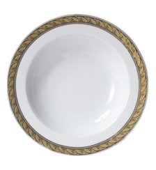 Набор тарелок 22 см 6 шт глубокие  Thun "Кристина /Платина с золотой лентой" / 100870