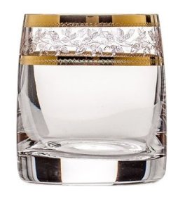 Стопки 60 мл 6 шт  Crystalite Bohemia &quot;Идеал /Золотые листики&quot; / 005551