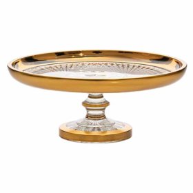 Тортница 31,5 см н/н  Crystal Heart &quot;CRYSTAL HEART /Фелиция /Матовое золото&quot; / 313141