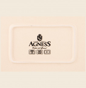 Блюдо для запекания и выпечки 35 х 24 х 6 см прямоугольное бежевое  Agness "Без декора" / 253963
