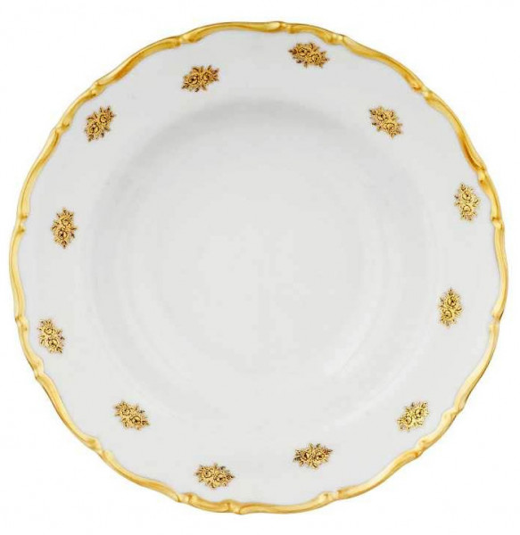 Набор тарелок 23 см 6 шт глубокие  Thun &quot;Анжелика /Маленькие золотые розочки&quot; / 247067
