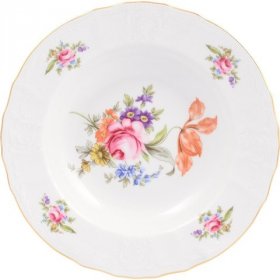 Тарелка 23 см 1 шт глубокая  Thun &quot;Бернадотт /Полевой цветок&quot; / 108683