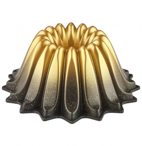 Форма для выпечки кекса 24 см антипригарное покрытие чёрная  O.M.S. Collection "GRANIT CAKE MOULD /GOLD" / 237196