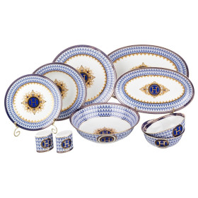 Столовый сервиз на 6 персон 25 предметов (без супника)  LEFARD &quot;Версаче /H /Синий&quot; / 187829