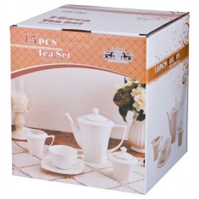 Чайный сервиз на 6 персон 15 предметов  LEFARD &quot;Диаманд Голд&quot; / 190393