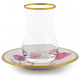 Армуды для чая 150 мл 6 шт с блюдцами  Toygar &quot;Tulip&quot; / 246040