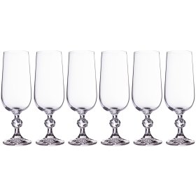 Бокалы для шампанского 180 мл 6 шт  Crystalite Bohemia &quot;Sterna /Клаудия /Без декора&quot; / 119768