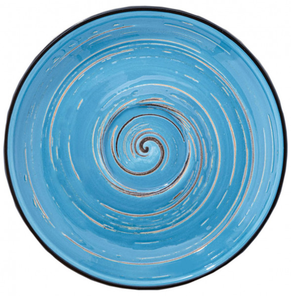 Блюдце 15 см голубое  Wilmax &quot;Spiral&quot; / 261673
