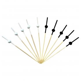 Шпажки 10 см 100 шт Пика  P.L. Proff Cuisine "Шарик белый черный" / 369620