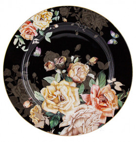 Набор тарелок 20,5 см 2 шт чёрные  Anna Lafarg Primavera "Розамунда" (подарочная упаковка) / 300888