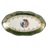Блюдо овальное (глубокое) для хлеба  Royal Czech Porcelain "Барокко зеленое" / 203575