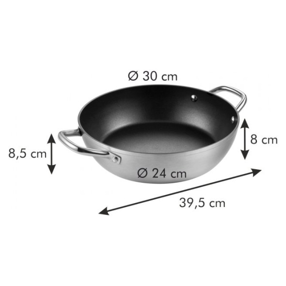 Сковородка 30 см глубокая с двумя ручками &quot;Tescoma /GrandCHEF&quot; / 157144