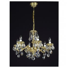 Люстра 6 рожковая хрусталь /золото  Prousek &quot;Проусек&quot; / 107621