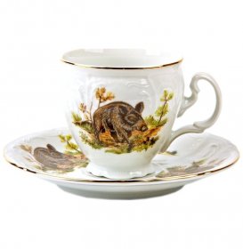 Кофейная пара 170 мл 1 шт высокая н/н  Thun &quot;Бернадотт /Охота&quot; / 196857