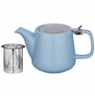 Заварочный чайник 500 мл с металлическим ситечком и крышкой голубой  Bronco &quot;Velour&quot; / 228663