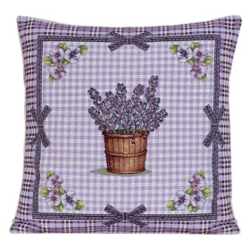 Наволочка 44 х 44 см, без люрекса  ООО 6 Нитей "Лаванда и фиалки"   / 296423