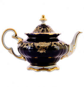 Заварочный чайник 1,2 л  Weimar Porzellan "Ювел /Синий с золотым узором" / 047099