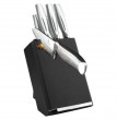 Набор ножей для кухни 8 предметов на подставке с ножеточкой  Berlinger Haus &quot;Kikoza Collection&quot; чёрный / 135761