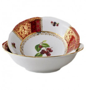 Салатник 24 см  Royal Czech Porcelain "Болеро /Фрукты /Красные листики" / 203633